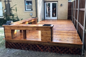 Custom Deck with Built In Benches