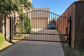 Arched Iron Swing Gate